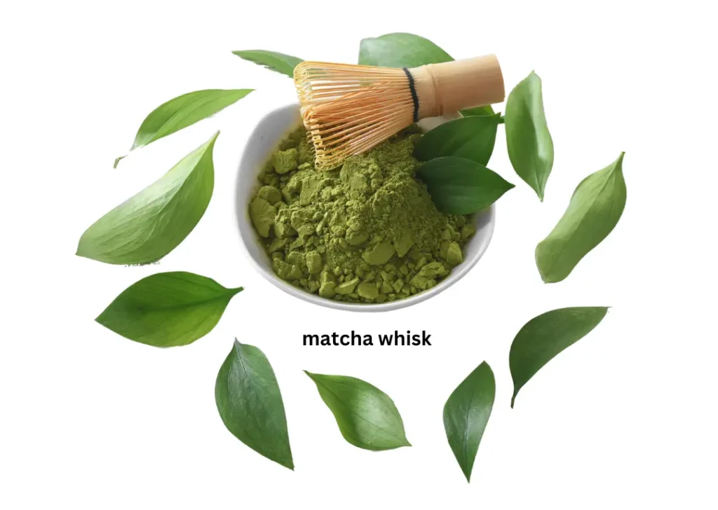 Using a matcha whisk preparation of  greendish tea at home