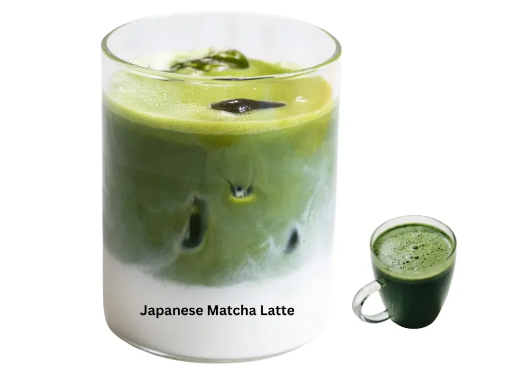 japanese matcha latte recipe with green color