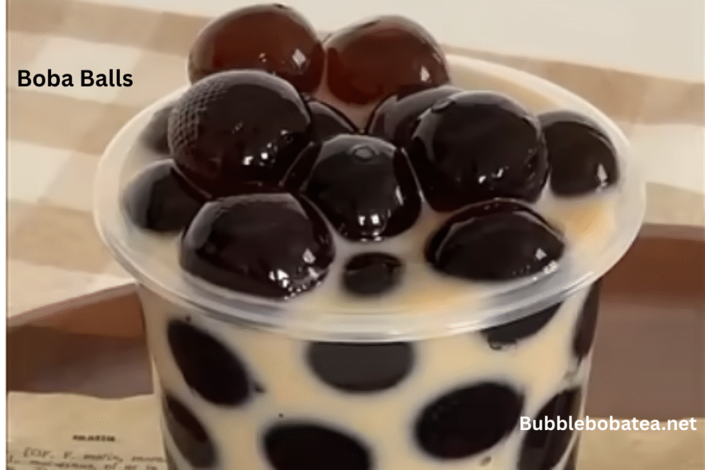 What are the boba balls made of