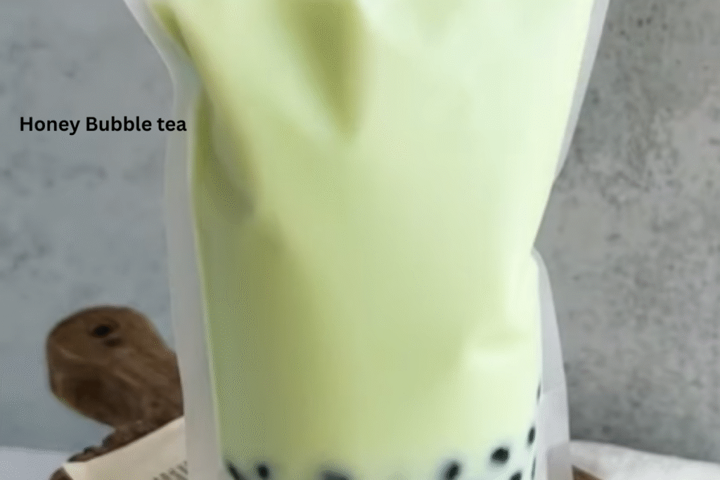 Honey milk boba tea